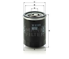 W 610/6 OIL FILTER MANN FILTER