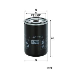 WD 731/2 МАСЛЯНЫЙ ФИЛЬТР MANN FILTER