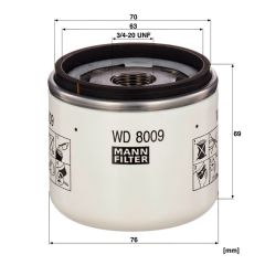 WD 8009 МАСЛЯНЫЙ ФИЛЬТР MANN FILTER