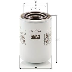 W 10 009 FILTR OLEJU MANN FILTER