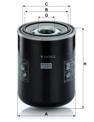 W 1374/2 OIL FILTER MANN FILTER