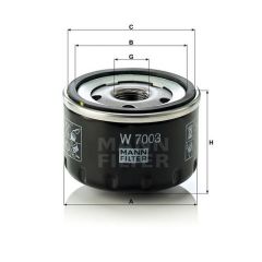 W 7003 OIL FILTER MANN FILTER