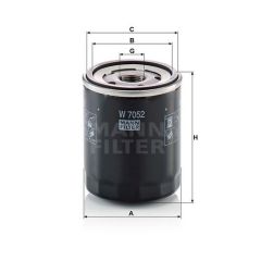 W 7052 FILTR OLEJU MANN FILTER