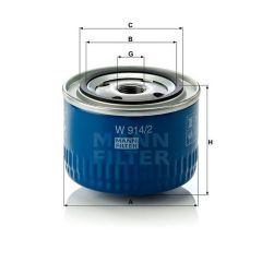 W 914/2 OIL FILTER MANN FILTER
