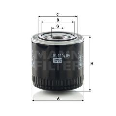 W 920/84 HYDRAULIC FILTER MANN FILTER